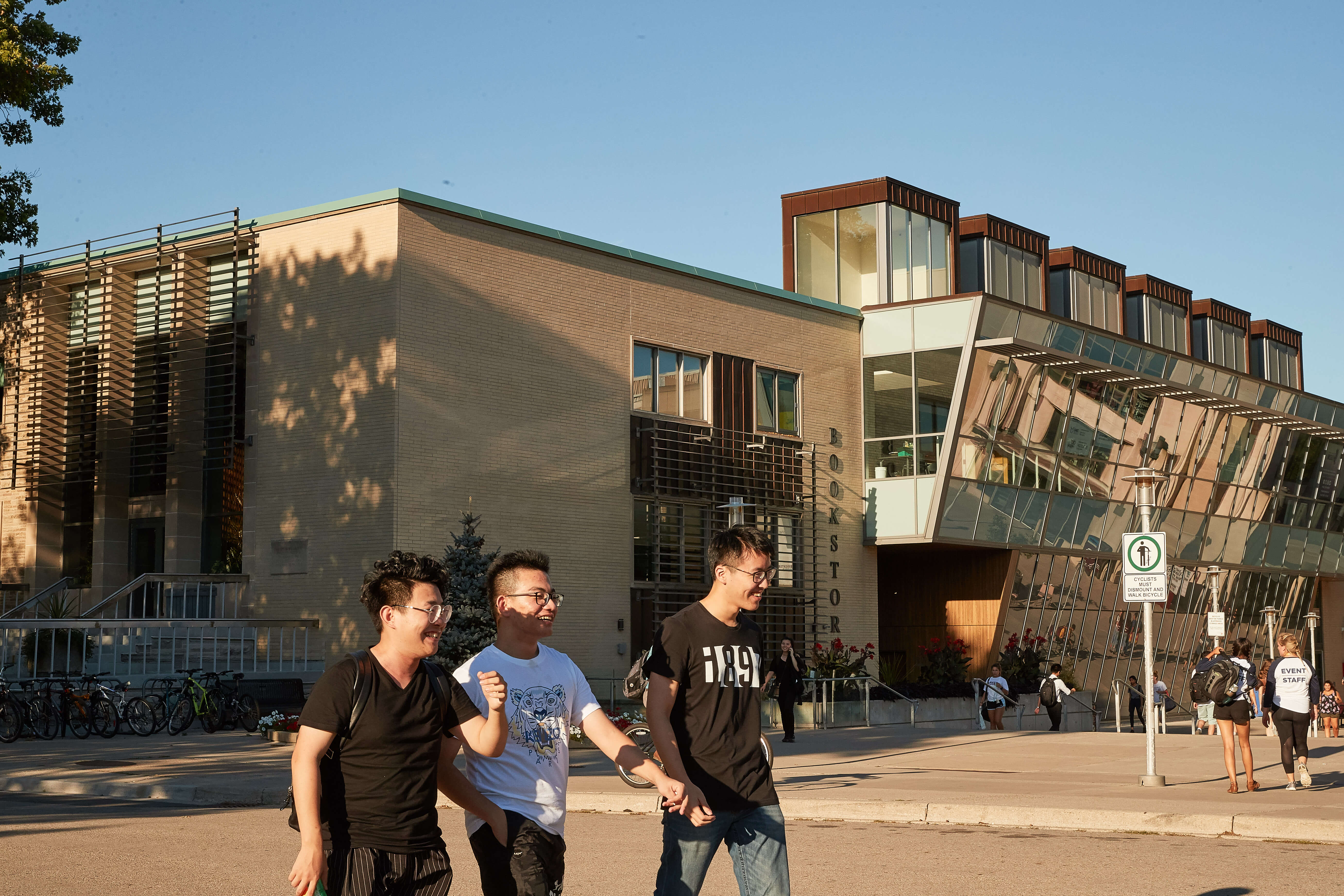 Image of students walking in-front of Gilmour Hall